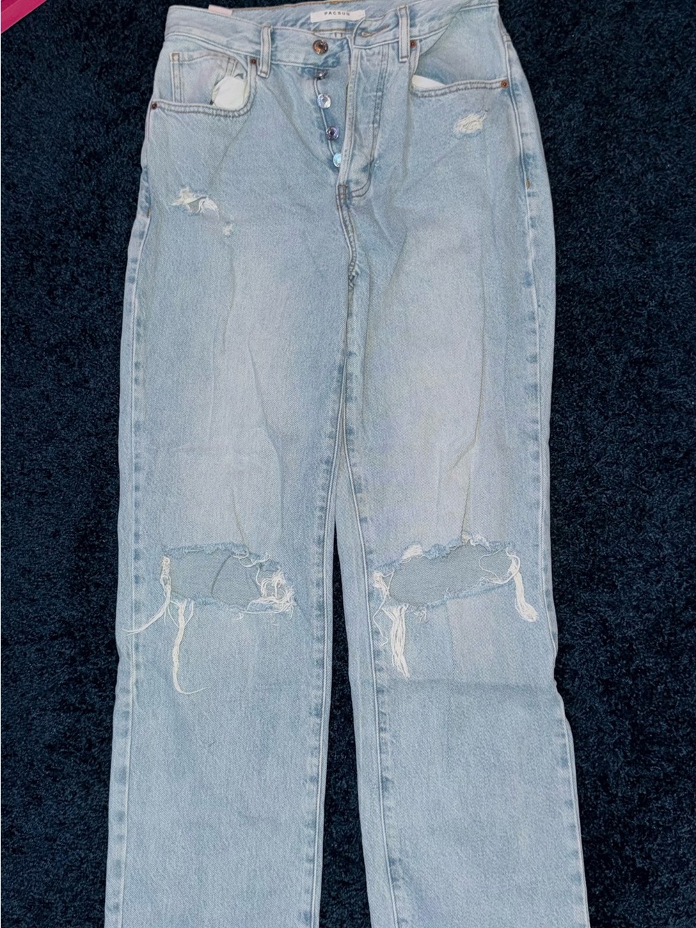PacSun Light Blue Distressed Relaxed Jeans